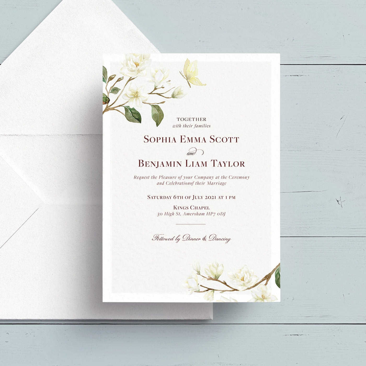 Magnolia Wedding Invite